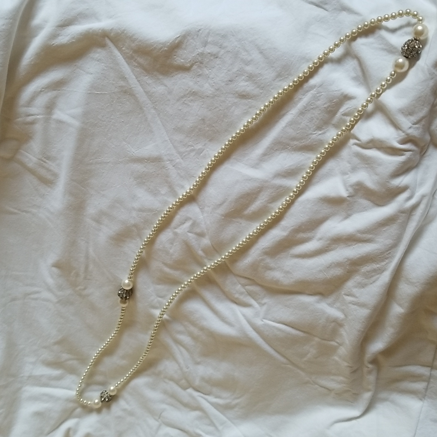 Super Long Faux Pearl Necklace